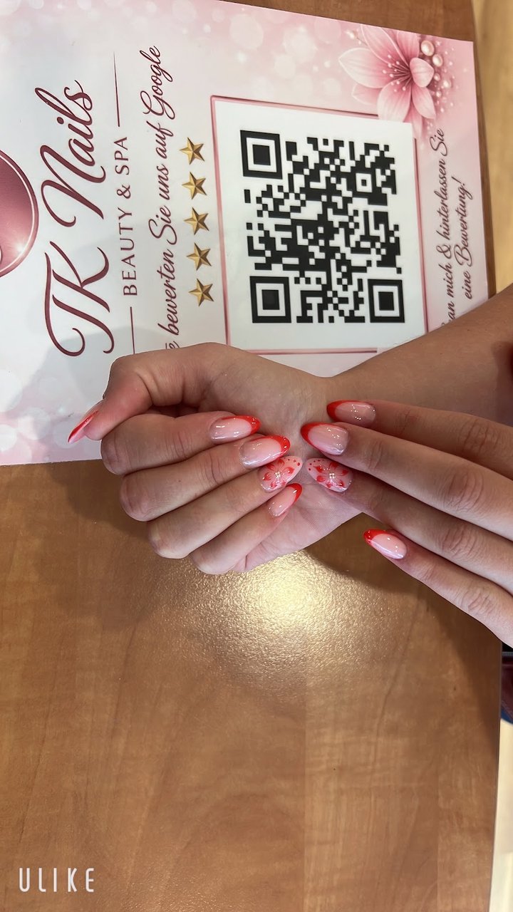 Soft pink with French tips